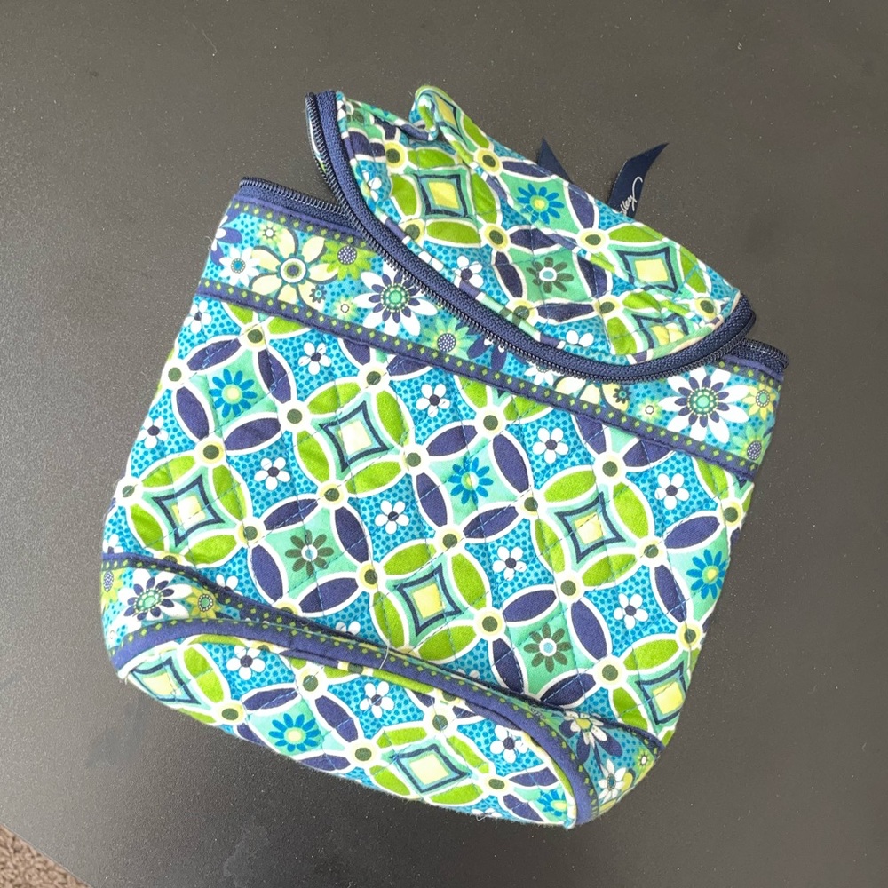 Vera Bradley- green and blue makeup bag